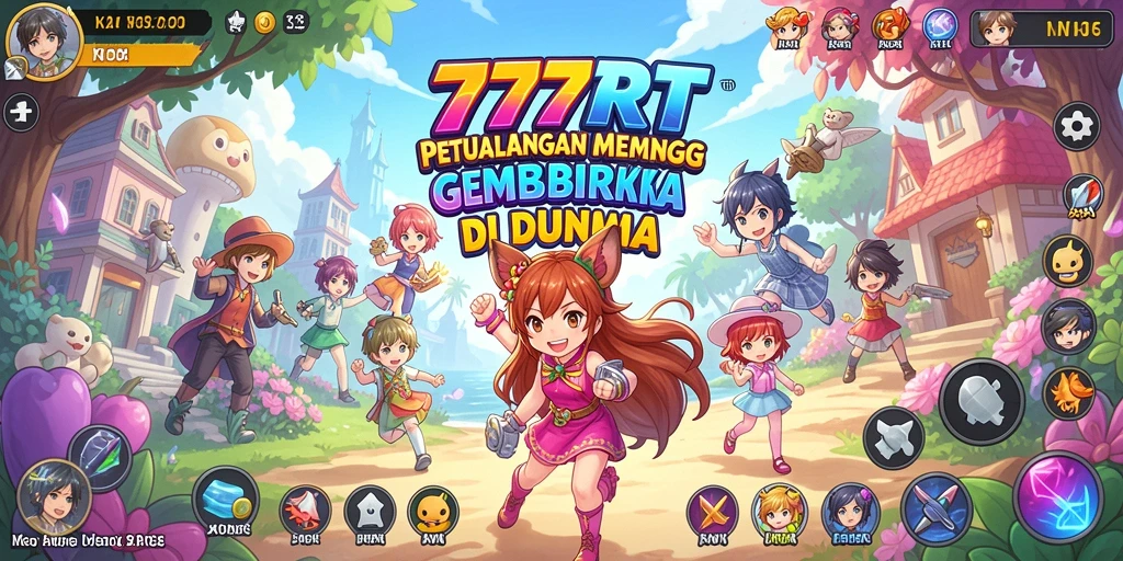 Tampilan permainan 777RT yang memukau dengan karakter Anime.