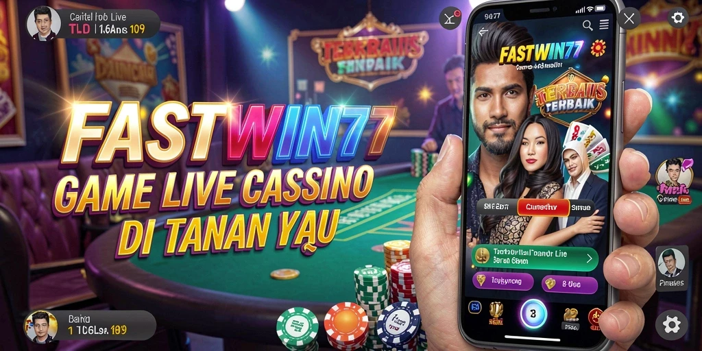 Tampilan mendebarkan dari gameplay Live Casino FASTWIN77.