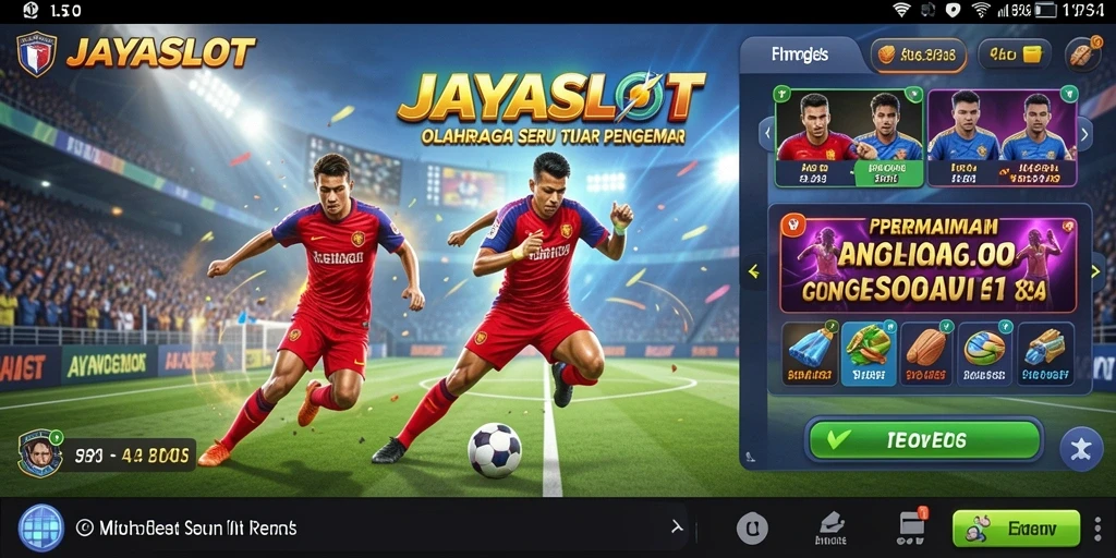 Tampilan gameplay seru dari JAYASLOT yang menampilkan aksi olahraga intens.