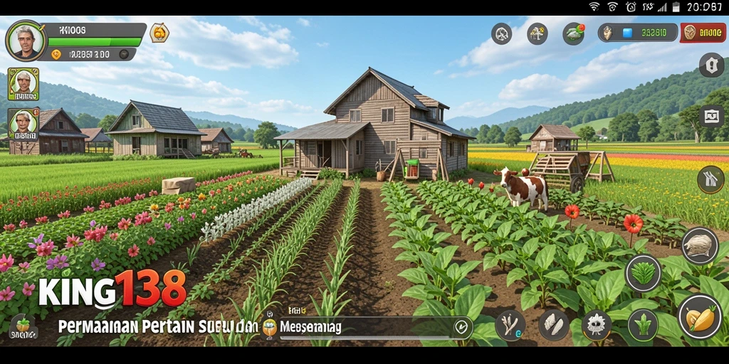 Gameplay KING138 yang seru dengan berbagai kegiatan bertani.