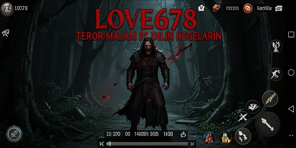 Tampilan gameplay LOVE678 yang menegangkan dan menyeramkan.