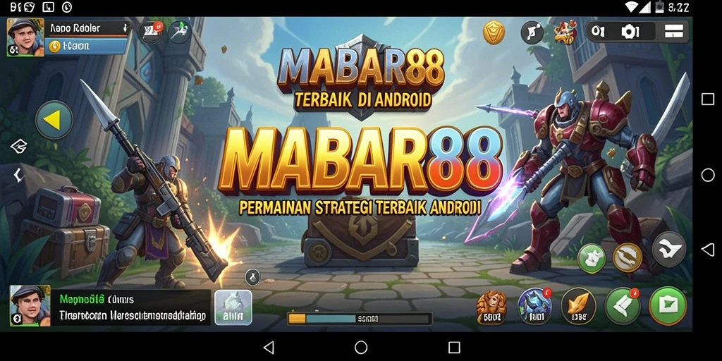 Tangkapan layar MABAR88 menampilkan aksi strategis di medan perang.