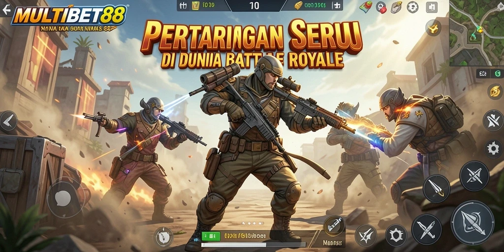 Gameplay seru battle royale di MULTIBET88 dengan pertempuran sengit.
