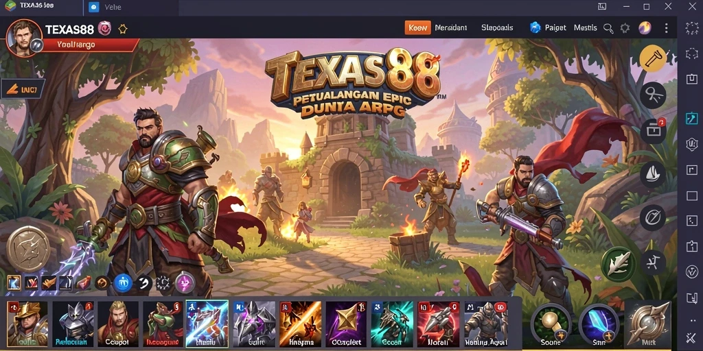 Tampilan gameplay menakjubkan TEXAS88 dengan aksi epic di dunia ARPG.